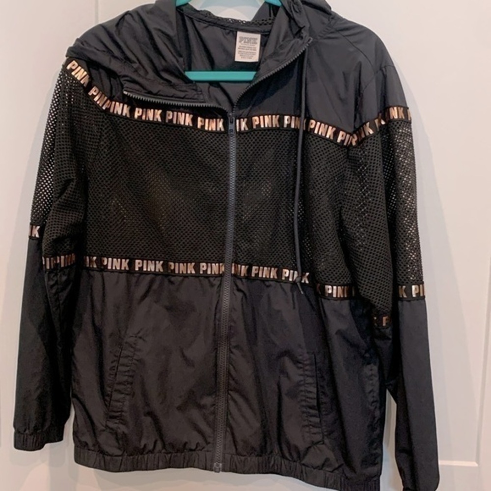 PINK Victoria Secret NWOT, Jacket with hood, Zipper front, long sleeve.